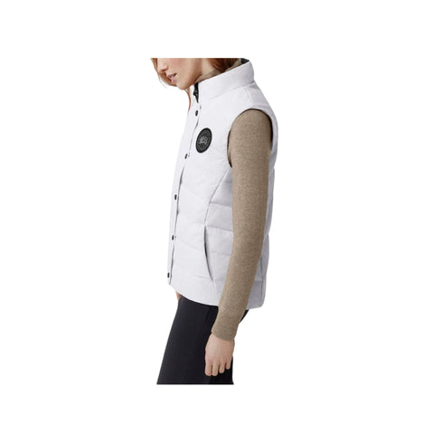 Gilet Donna Freestyle Vest con logo Black Label Ghiaccio CANADA GOOSE- Francavilla Moda